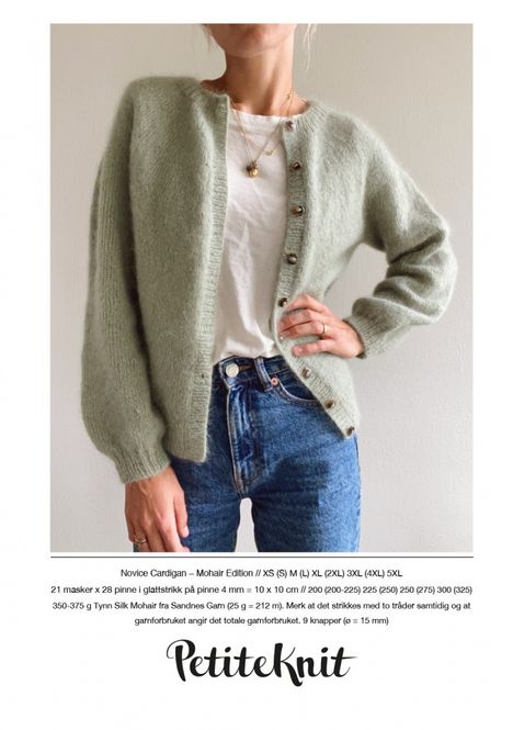 Hovedbilde PetiteKnit Novice Cardigan - Mohair Edition